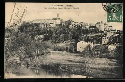 AK Liverdun, Vue generale de l`autre Rive de la Moselle