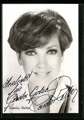 AK Schauspielerin Carolin Reiber, mit original Autograph