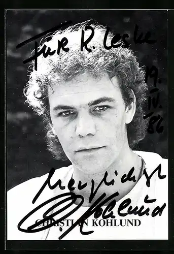 AK Schauspieler Christian Kohlund, mit original Autograph