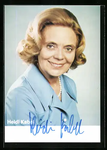 AK Schauspielerin Heidi Kabel, mit original Autograph