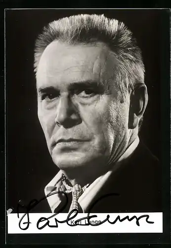 AK Schauspieler Karl Lange, mit original Autograph