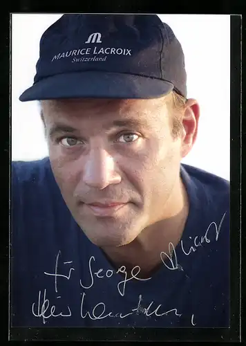 AK Schauspieler Heiner Lauterbach macht Reklame für Maurice Lacroix, mit original Autograph