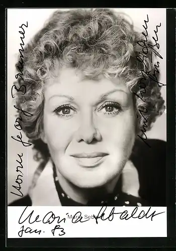 AK Schauspielerin Maria Sebaldt, mit original Autograph