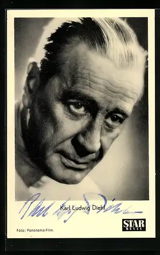 AK Schauspieler Karl Ludwig Diehl, Original Autograph