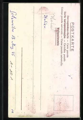 Lithographie Papst Pius X. mit Hut und Gebetsbuch