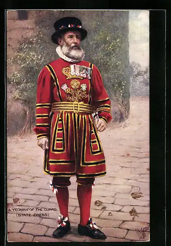 Künstler-AK Raphael Tuck & Sons Nr. 9221: Yeoman of the Guard, State Dress