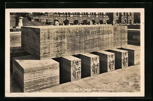 AK München, Ansicht vom Kriegerdenkmal