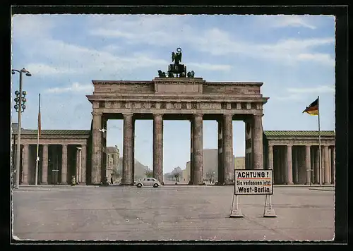 AK Berlin, Brandenburger Tor, Grenze