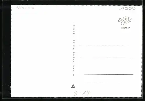 AK Berlin, Partie am Brandenburger Tor mit Mauer