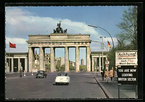 AK Berlin, Brandenburger Tor, Sektorgrenze