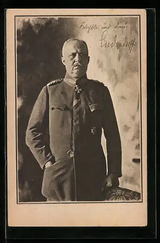 AK Erich Ludendorff mit Uniform und Eisernem Kreuz