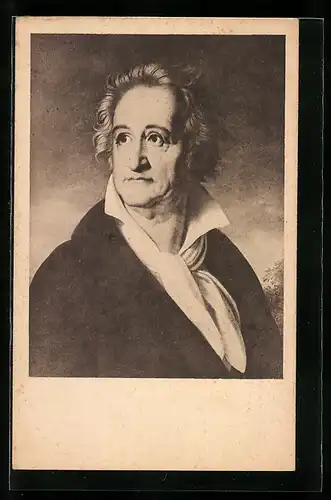 AK Ölgemälde des Dichters Goethe