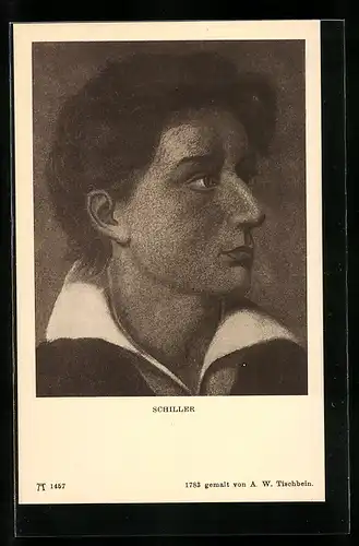 Künstler-AK Friedrich Schiller in jungen Jahren