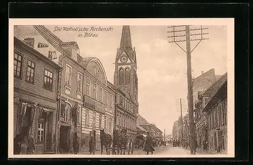 AK Mitau, Die katholische Kirchenstrasse