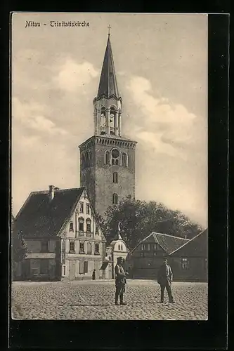 AK Mitau, Blick zur Trinitatiskirche