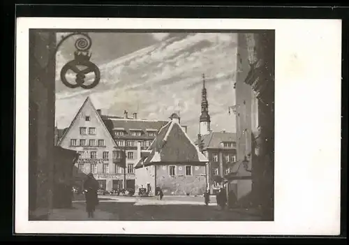 AK Tallinn, Strassenpartie in der Altstadt