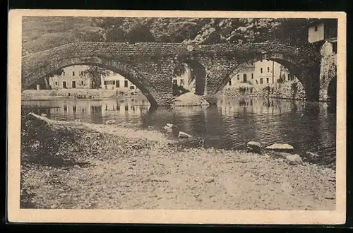 AK Rijeka, Uferpartie mit Brücke