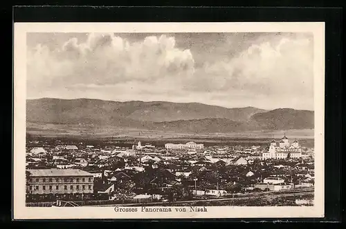 AK Nisch, Grosses Panorama aus der Vogelschau