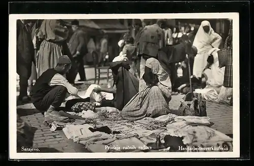 AK Sarajevo, Vollverschleierte Handarbeitenverkäuferin
