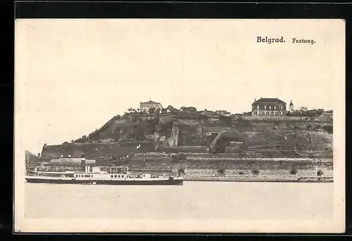 AK Belgrad, Festung mit Dampfer
