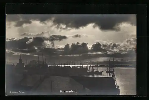 AK Hammerfest, Panorama am Abend