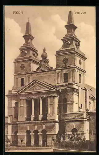 AK Posen / Poznan, Katedra, Blick auf den Dom