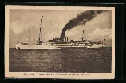 AK Salondampfer Prinzessin Heinrich, Seebäderdienst der Hamburg-Amerika-Linie