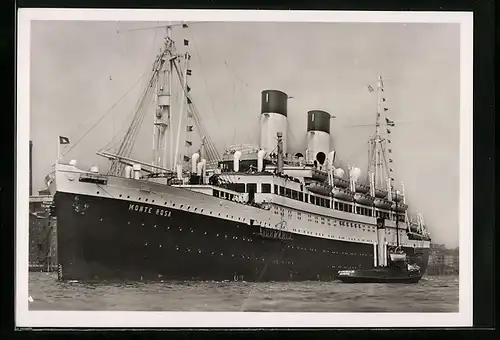 AK Passagierschiff MS Monte Rosa liegt im Hafen