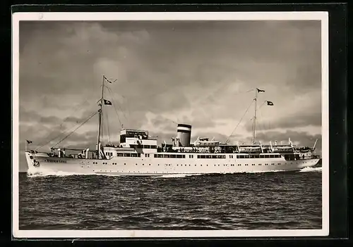 AK Passagierschiff M.S. Königin Luise in voller Fahrt