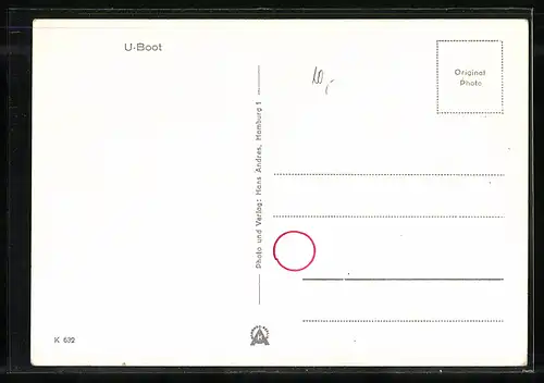 AK Deutsches U-Boot auf See