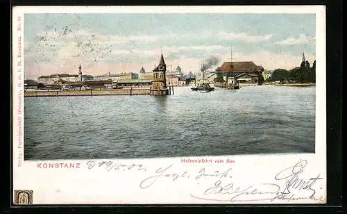 AK Konstanz, Hafeneinfahrt vom See