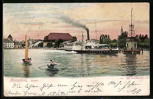 AK Konstanz, Dampfer Hafen