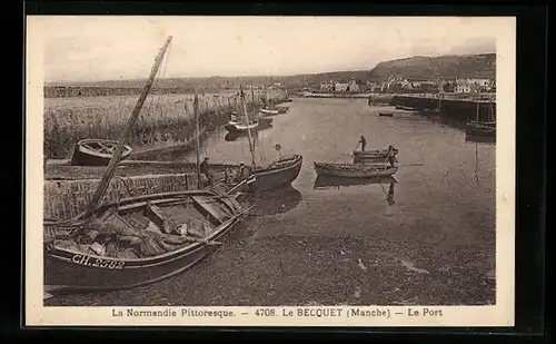 AK Le Bequet, La Normandie Pittoresque, Le Port, Hafen