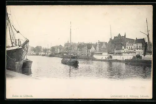 AK Lübeck, Schiffe im Hafen