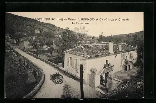 AK Castelfranc, Usines F. Pernod et Cie Chaux et Ciments, La Direction