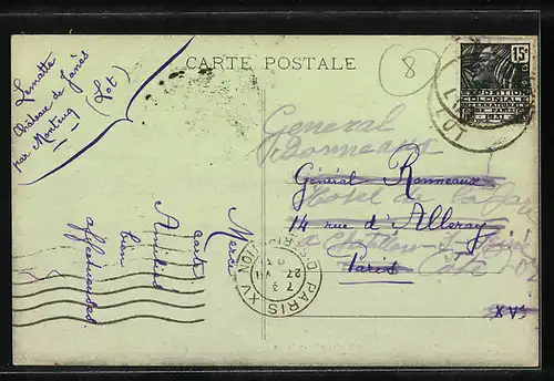 AK Montcuq, Vue générale Tour XIIe siècle