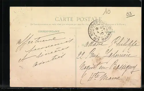 AK St-Germain-des-Fossés, Grande-Rue, Strassenpartie