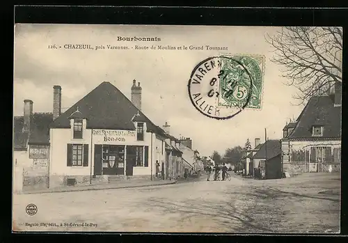 AK Chazeuil, Route de Moulins et le Grand Tournant