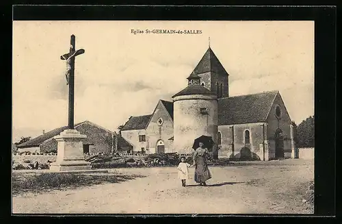 AK Gannat, eglise Saint-Germain-de-Salles