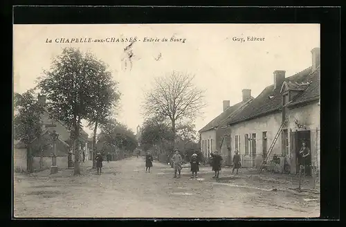 AK La Chapelle-aux-Chasses, Entrée du Bourg