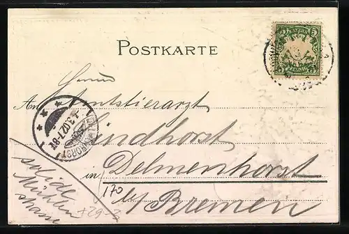 Passepartout-Lithographie Ludwigshafen a. Rh., Pfälzische Bank