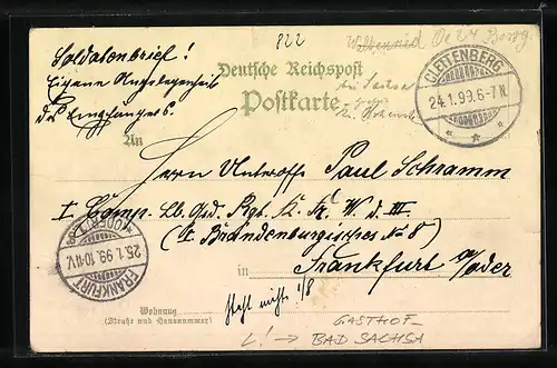 Lithographie Bad Sachsa, Hotel und Restaurant Ravensberg, brocken und Wurmberg, Kuck ins Tal