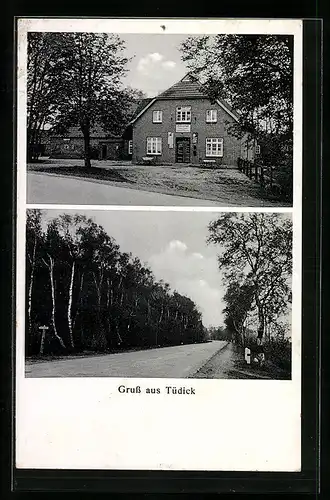 AK Tüdick bei Wardenburg /Oldb. Land, Gastwirtschaft zum Tüdick H. Brandes, Landstrasse