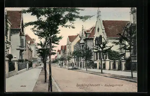 AK Recklinghausen, Blick in die Hedwigstrasse