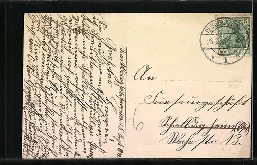 AK Recklinghausen, Blick in die Hedwigstrasse