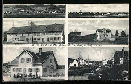 AK Oberdiessen, Villa, Schule, Strassenpartie, Ortsansicht