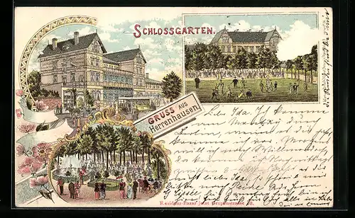 Lithographie Herrenhausen, Restaurant Schlossgarten