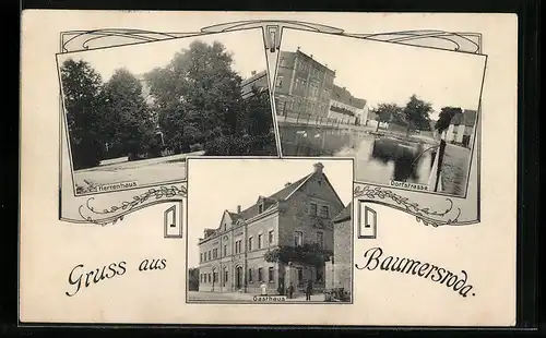 AK Baumersroda, Gasthaus, Herrenhaus, Dorfstrasse