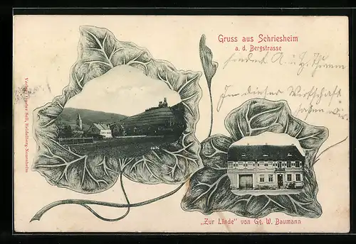 AK Schriesheim a. d. B., Gasthaus zur Linde