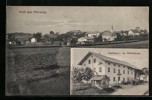 AK Marwang, Gasthaus von Gg. Dillersberger